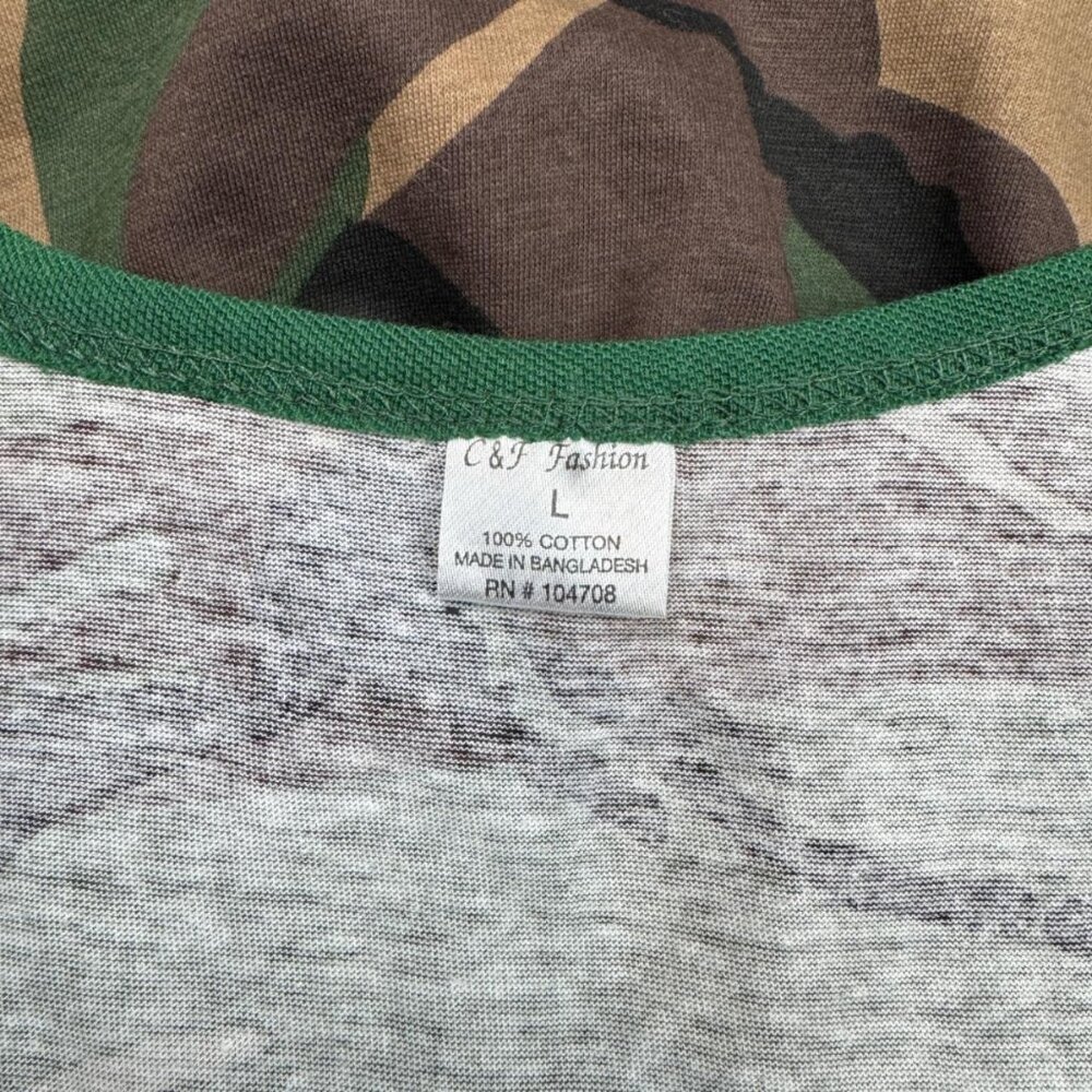 Camo Rhinestone Rabbit Graphic Tank Top Size Large - Picture 5 of 5